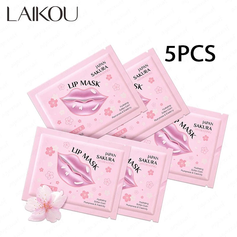 LAIKOU 5/10pcs Lip Mask Lip Care Moisturizing Hydrating Repair Lighten Lip Lines Labial Gel Patch Lips Pad Patches Care Products - Spotlights shopping