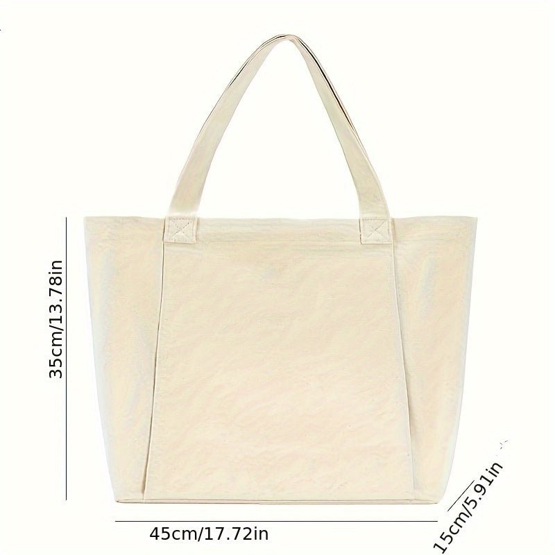 Minimalistische yoga tote tas met grote capaciteit voor gym, strand, werk en dagelijks gebruik in beige en zwart