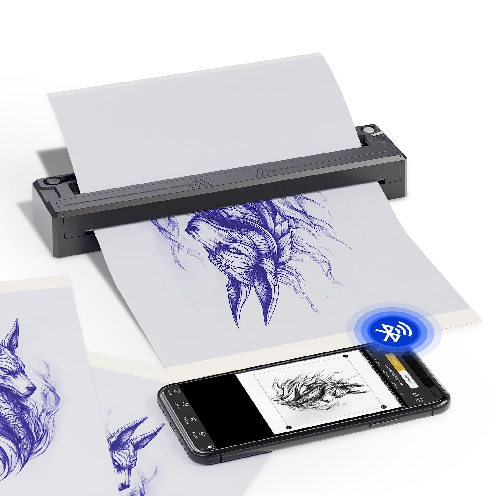 M8 draagbare Bluetooth thermische printer voor inkloos printen