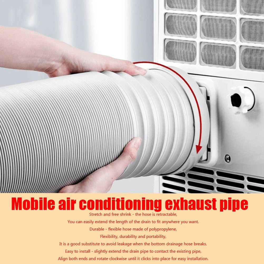 Universele flexibele airco afvoerslang van 1,5 en 2 meter voor mobiele airconditioners