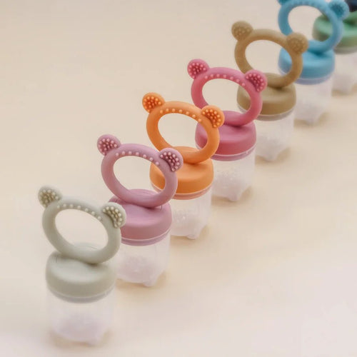Baby fruit feeder van BPA-vrij siliconen voor fruit, zachte voeding en doorkomende tandjes