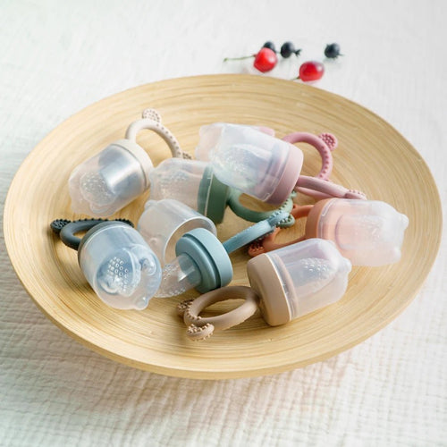 Baby fruit feeder van BPA-vrij siliconen voor fruit, zachte voeding en doorkomende tandjes