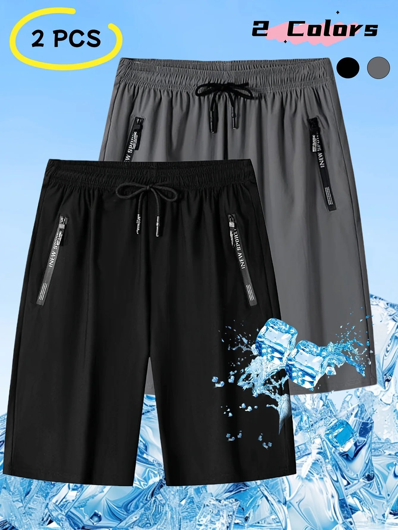 2-Pack Heren Sportshorts Sneldrogend – Hardloop- & Fitness Shorts Diverse kleuren - Spotlights shopping