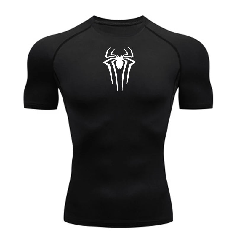 Heren compressie shirt met korte mouwen voor fitness, hardlopen en krachttraining