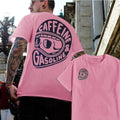 Heren katoenen T-shirt met ronde hals en moderne print