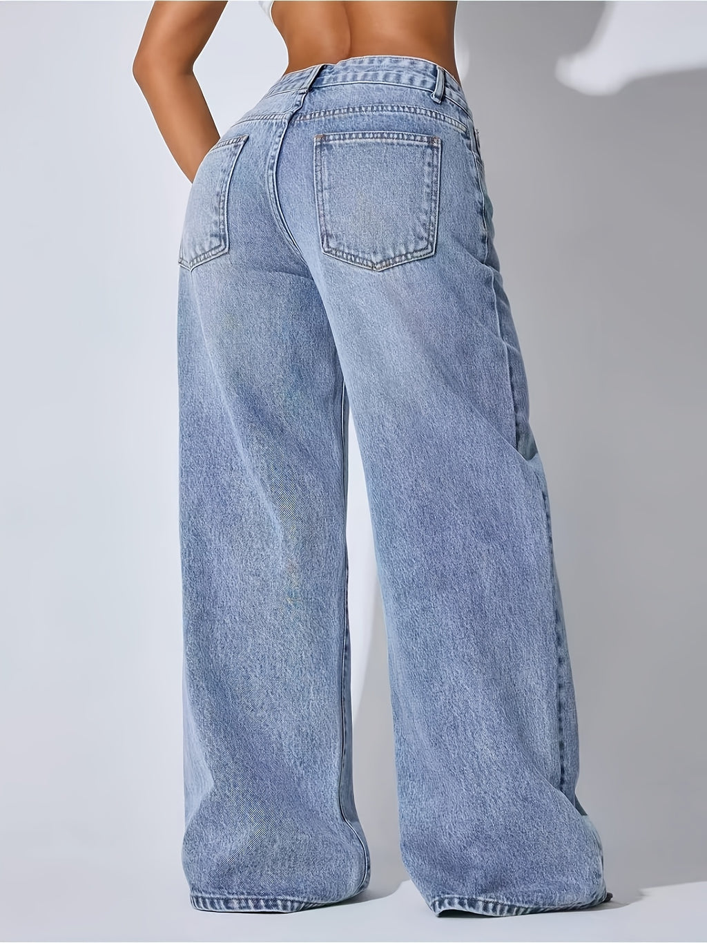 Dames wide leg jeans met wijde pijpen