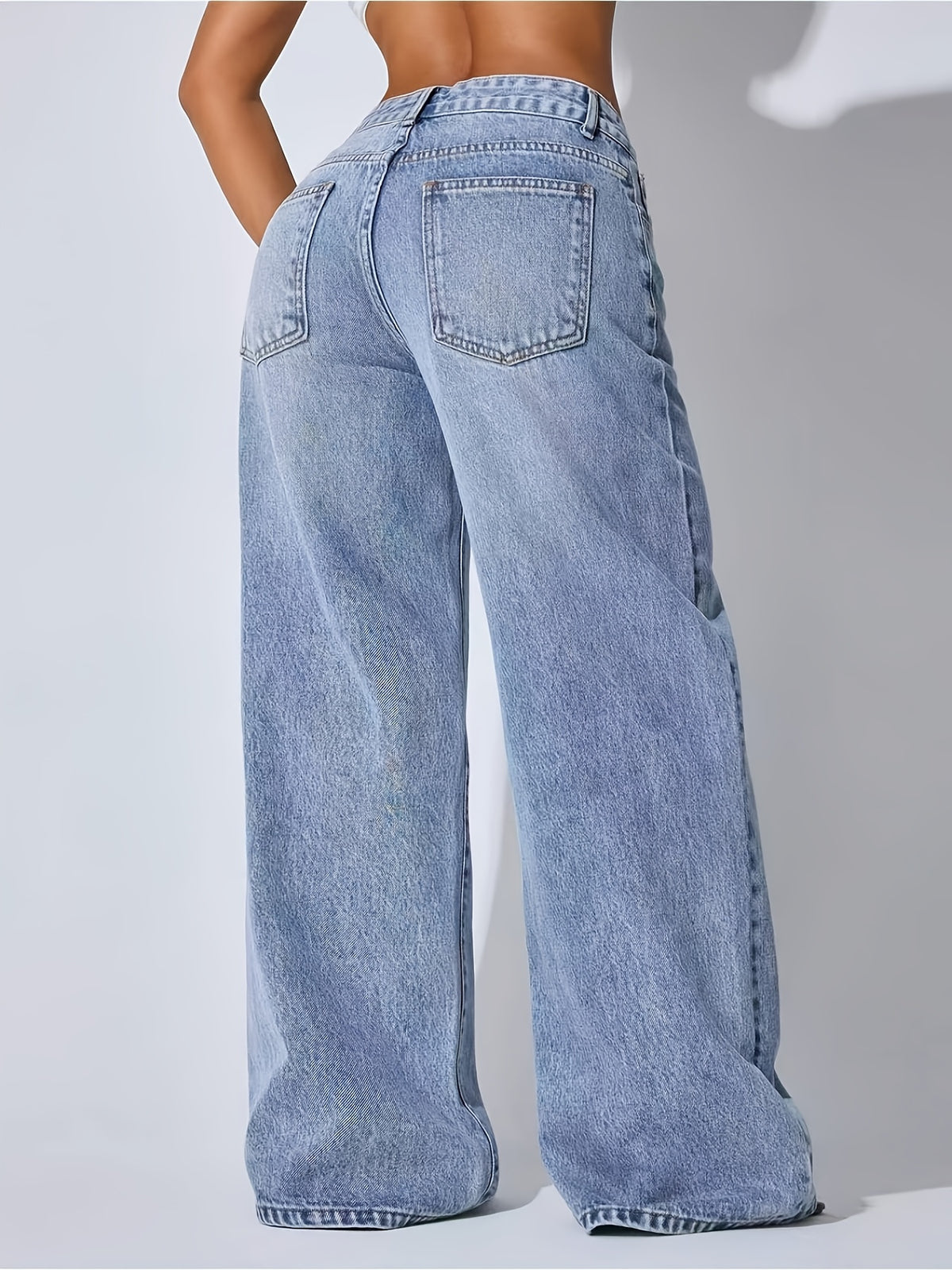 Dames wide leg jeans met wijde pijpen