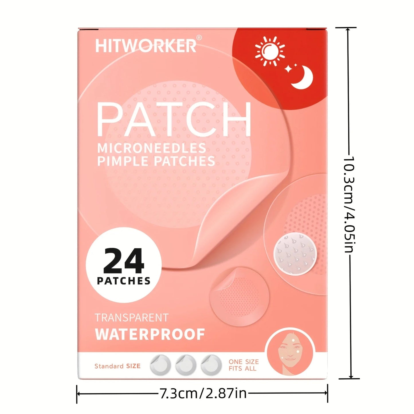 24pcsHydrocolloid Acne Stickers Daily Skincare Spot Covers Gentle Non-Drying, Individually Packaged, Waterproof & Oil-Absorbing - Spotlights shopping