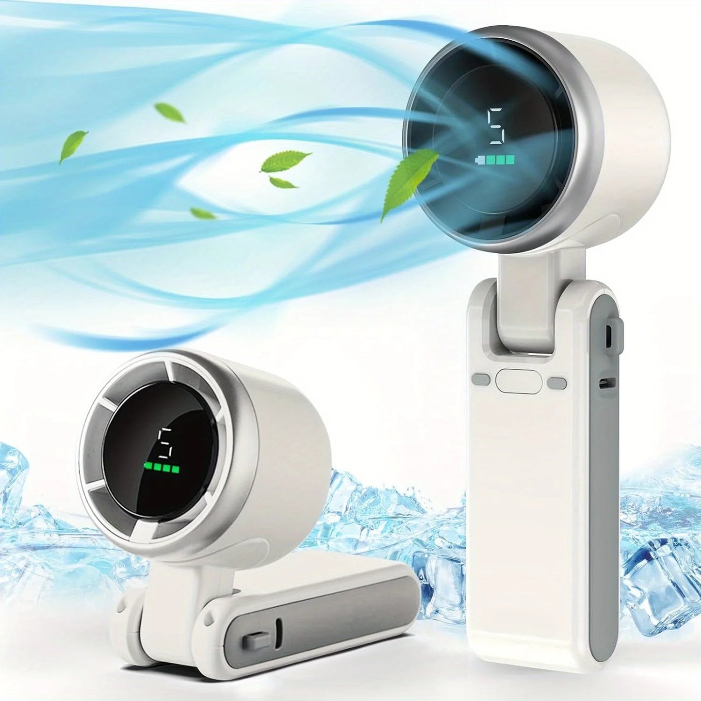 3-in-1 oplaadbare mini ventilator met 3600mAh batterij, USB-opladen en 5 snelheden