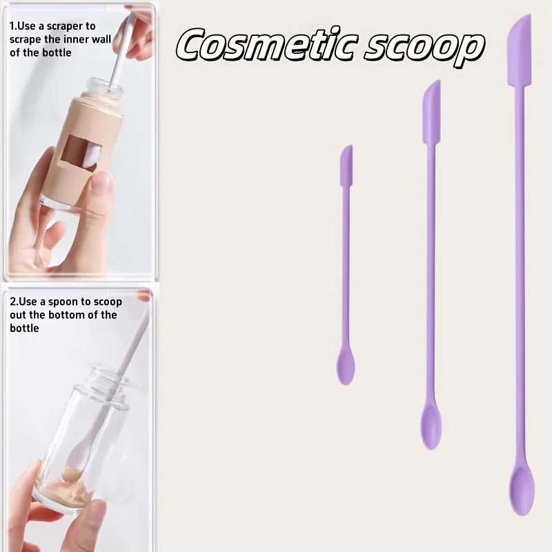 Herbruikbare siliconen cosmetische spatels voor crèmes en huidverzorgingsproducten