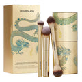 3-delige make-up kwastenset met opberghouder voor foundation, poeder en blush