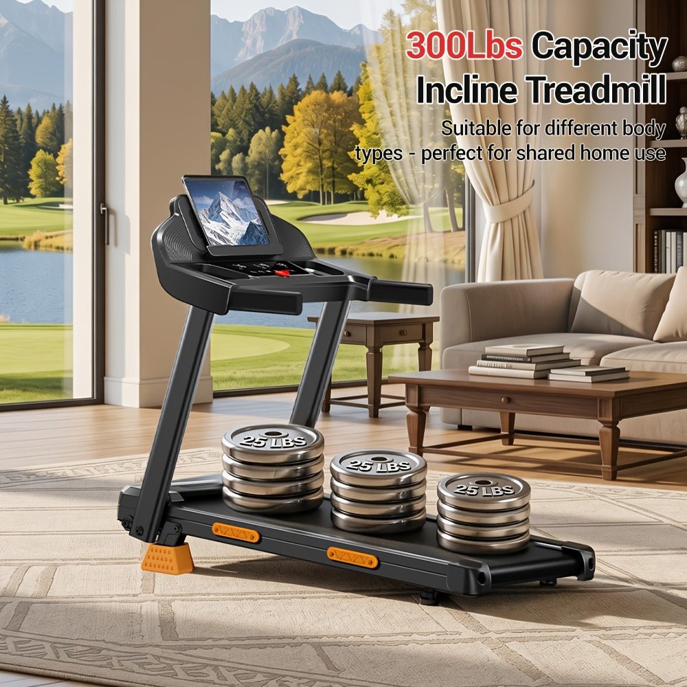 4-in-1 opvouwbare loopband met 15% helling en 3.0 HP motor voor thuisgebruik