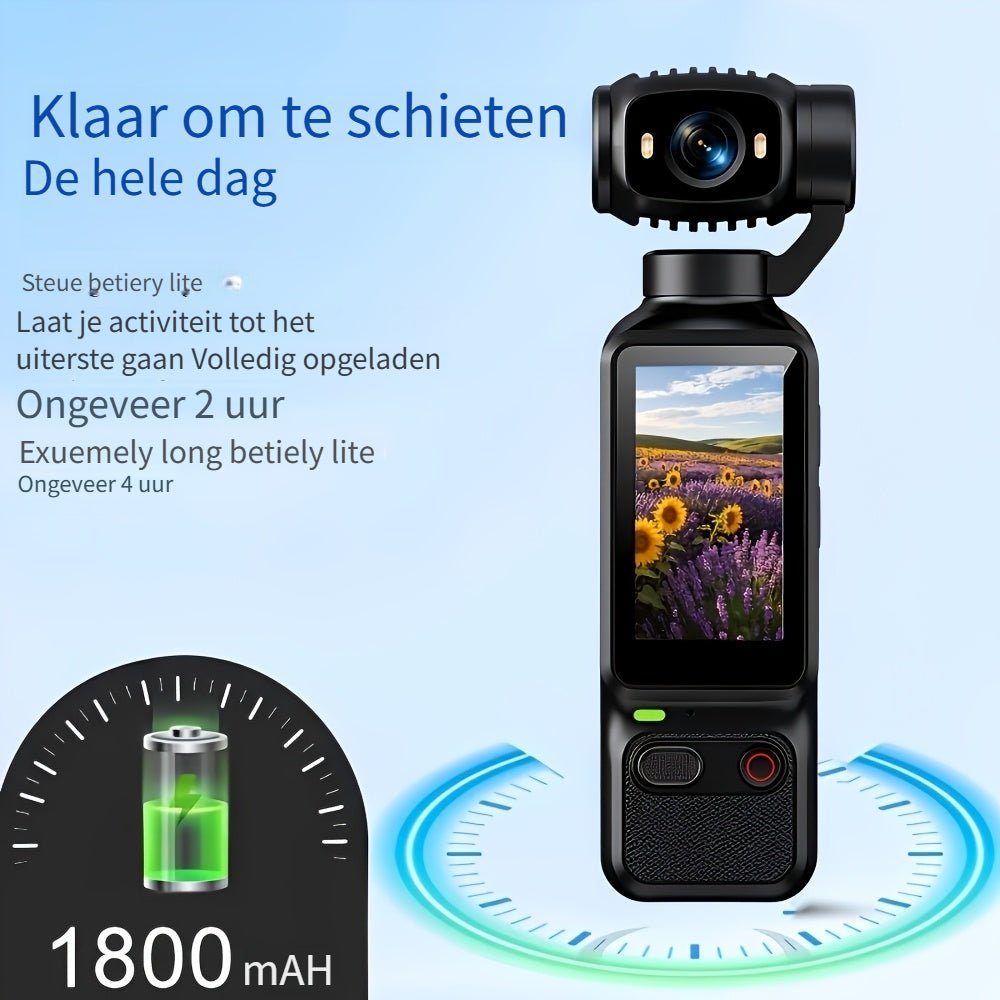 4K HD pocketcamera met 180° kijkhoek