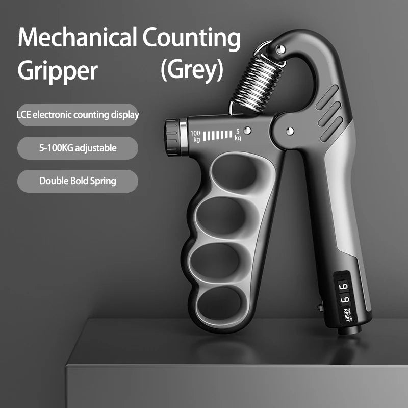 Verstelbare handtrainer voor gripkracht, onderarmtraining en revalidatie met instelbare weerstand