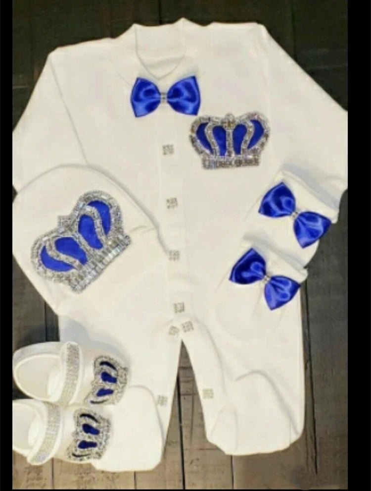 5-delige babykledingset van katoen met romper, broek, shirt en muts voor pasgeboren baby's