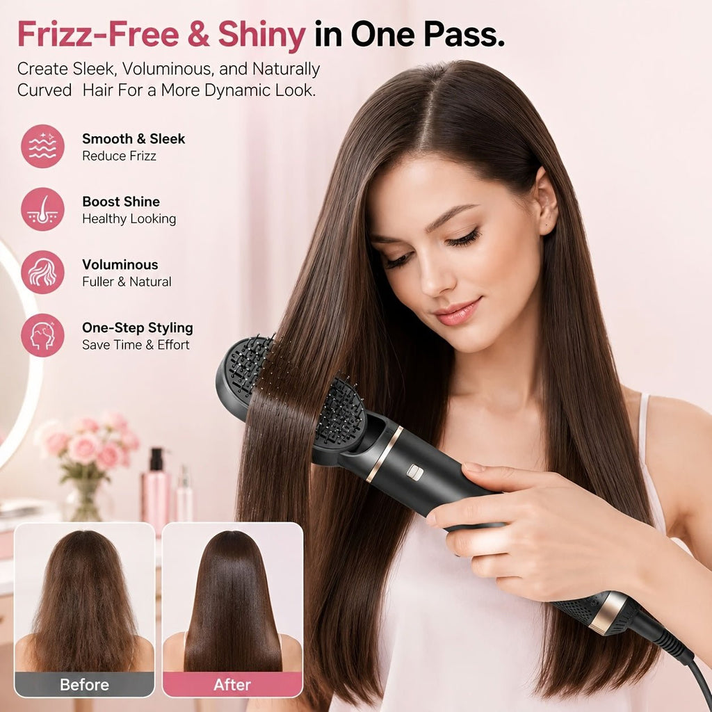 5-in-1 Lucht-haarstyler – 1000 W Föhn, Krultang en Volumizer - Spotlights shopping