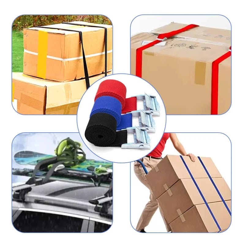 1 meter spanbanden met metalen gesp voor auto, motor, fiets en bagage