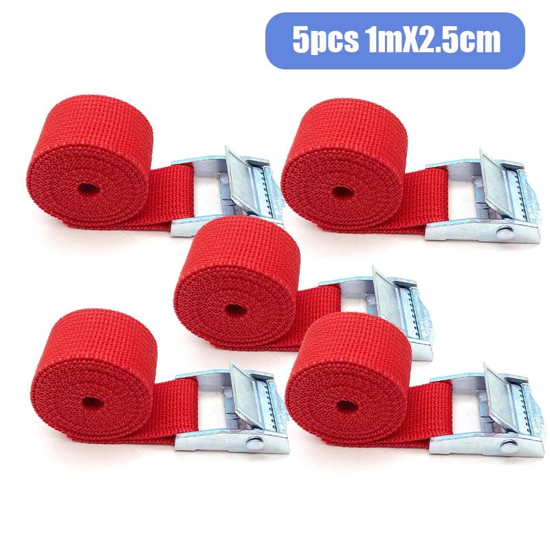 1 meter spanbanden met metalen gesp voor auto, motor, fiets en bagage