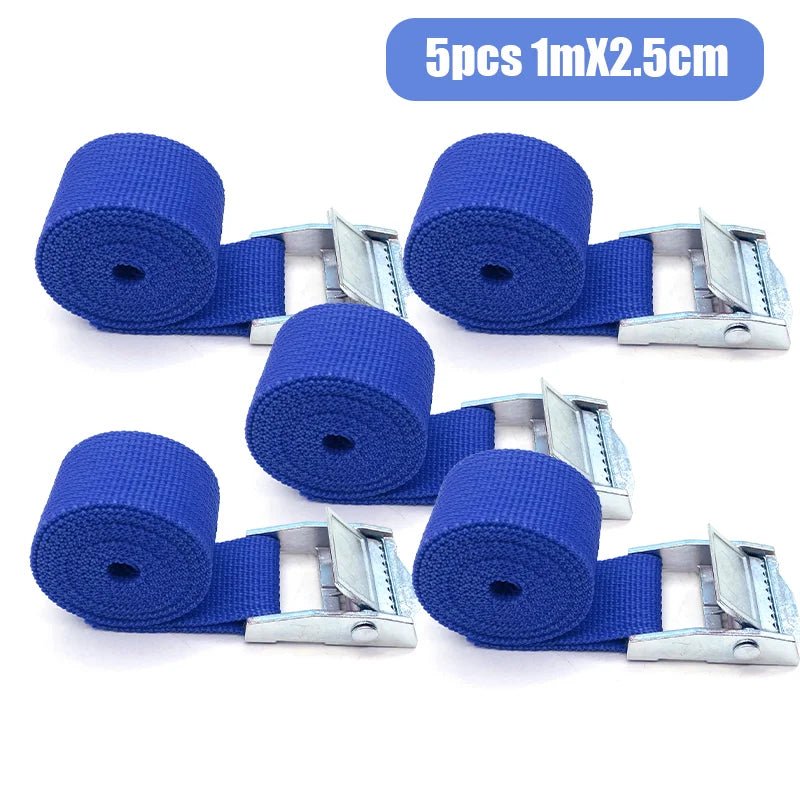 1 meter spanbanden met metalen gesp voor auto, motor, fiets en bagage