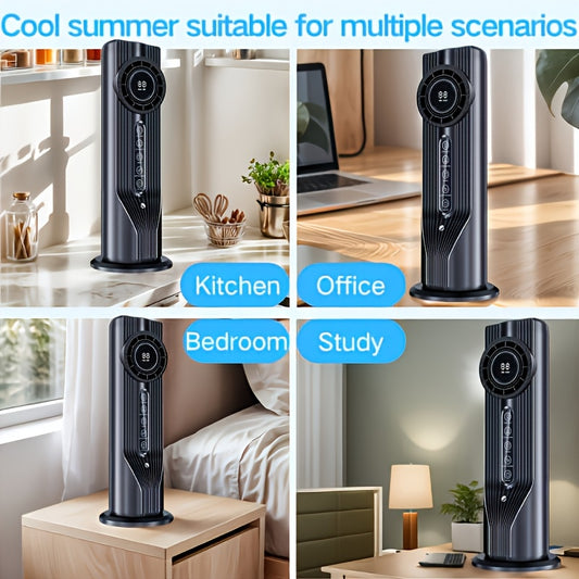 Multifunctionele Draagbare Air Cooler Ventilator en Koeler - 6-Snelheden Verstelbare Ventilator, USB Lichtgewicht en Draagbaar Ontwerp, Geschikt voor Kantoren, Reizen, Kamperen, Camper, Modern en Stijlvol, met Bevochtigingsfunctie