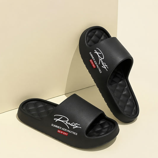 "Summer Adevnuter" Design Dames Comfort Slippers, Sneldrogende Badkamer Binnen Schoenen, Stille Zachte Zool voor Douche Thuis, Knusse Huis Slippers Unisex, Dames Schoenen