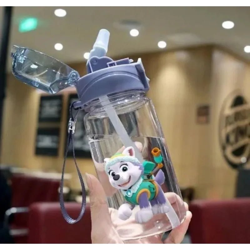 Paw Patrol drinkfles met rietje van 550 ml voor kinderen, school en sport