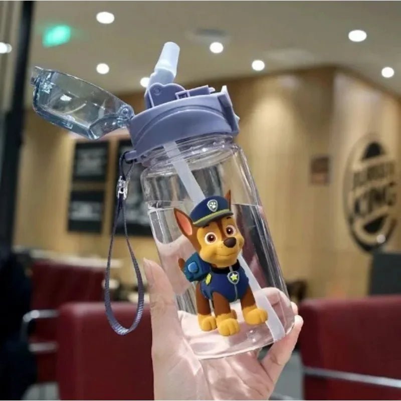 Paw Patrol drinkfles met rietje van 550 ml voor kinderen, school en sport