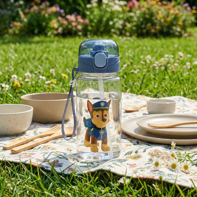 Paw Patrol drinkfles met rietje van 550 ml voor kinderen, school en sport