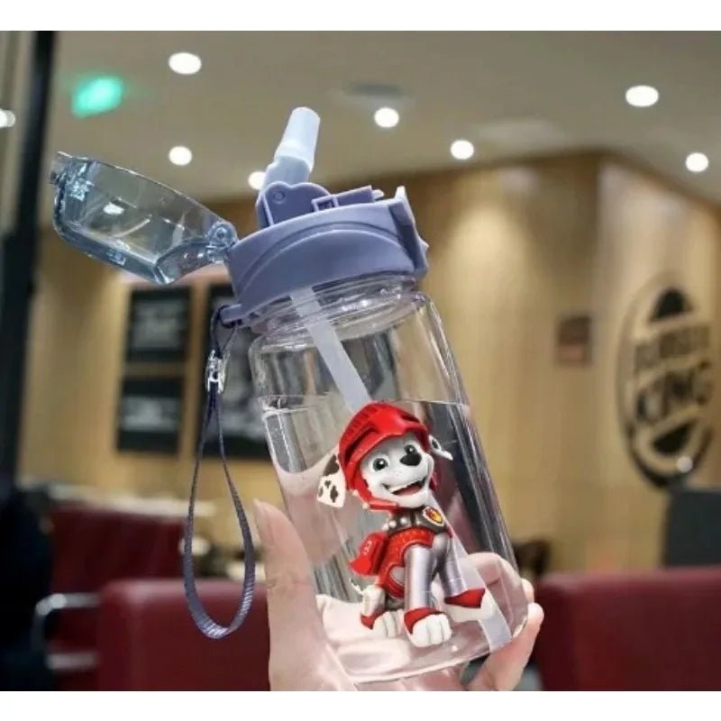Paw Patrol drinkfles met rietje van 550 ml voor kinderen, school en sport
