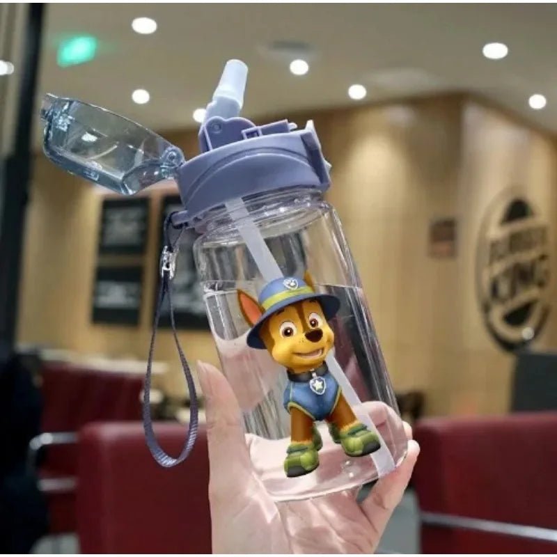 Paw Patrol drinkfles met rietje van 550 ml voor kinderen, school en sport