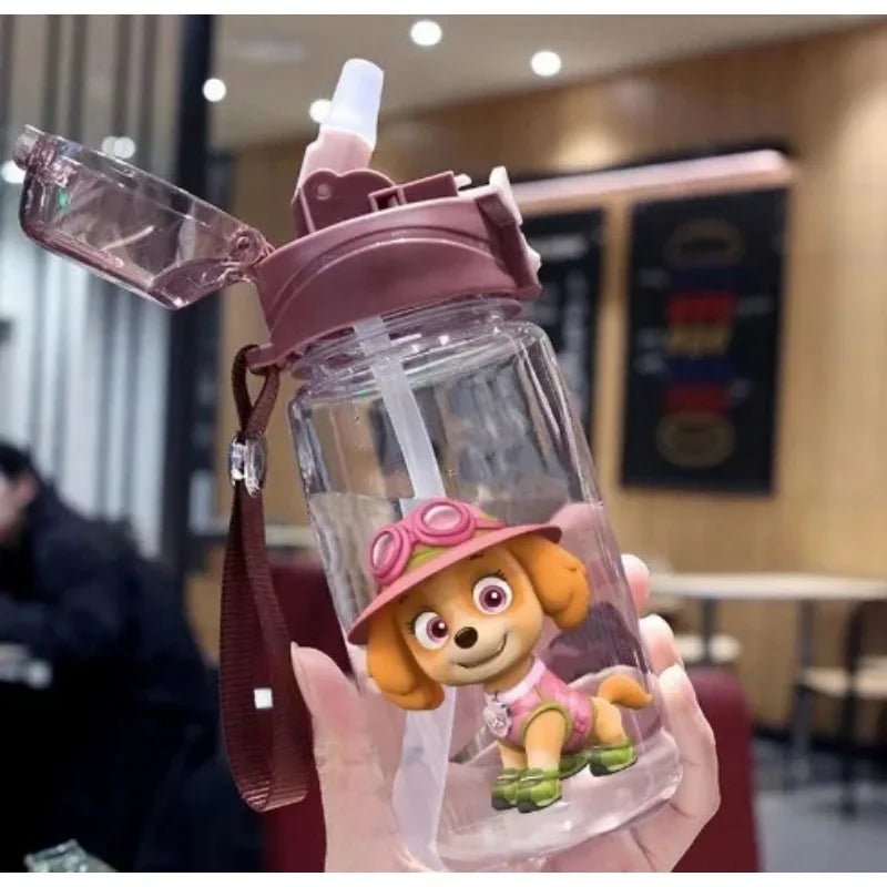 Paw Patrol drinkfles met rietje van 550 ml voor kinderen, school en sport