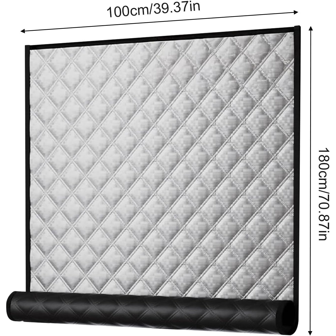 Raam Thermische Isolatie en Koudbarrière Kit | 100 x 180 cm Raam Koude- en Warmte-isolerende Film | Verbeterde Versie, Geluidsisolerend, Herbruikbaar, Geschikt voor Ramen en Airconditioner Windscherm