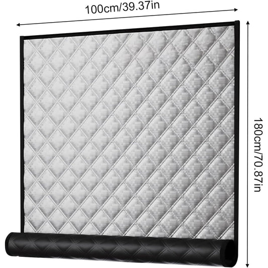 Raam Thermische Isolatie en Koudbarrière Kit | 100 x 180 cm Raam Koude- en Warmte-isolerende Film | Verbeterde Versie, Geluidsisolerend, Herbruikbaar, Geschikt voor Ramen en Airconditioner Windscherm