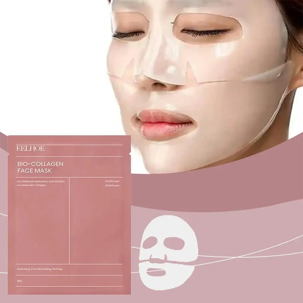 5 Bio-Collagen Hydrogel Gezichtsmaskers met bio-collageen en vitamine C voor intensieve huidverzorging