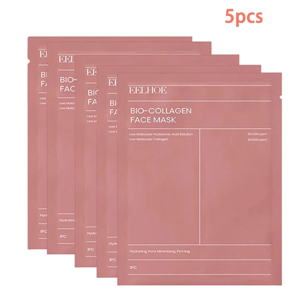 5 Bio-Collagen Hydrogel Gezichtsmaskers met bio-collageen en vitamine C voor intensieve huidverzorging