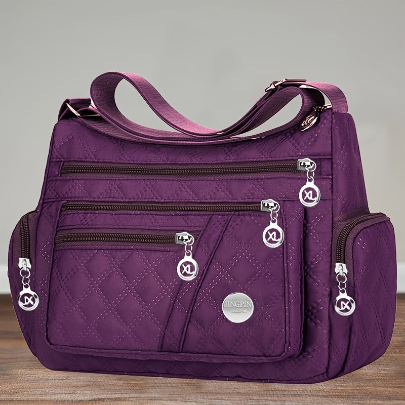 Vierkante Neutrale Heren- en Dameshandtassen Crossbody Tas Nieuwe Grote Tassen Stoffen Tas Oxford Schoudertas Mode All-Match [Willekeurige Trekrichting]