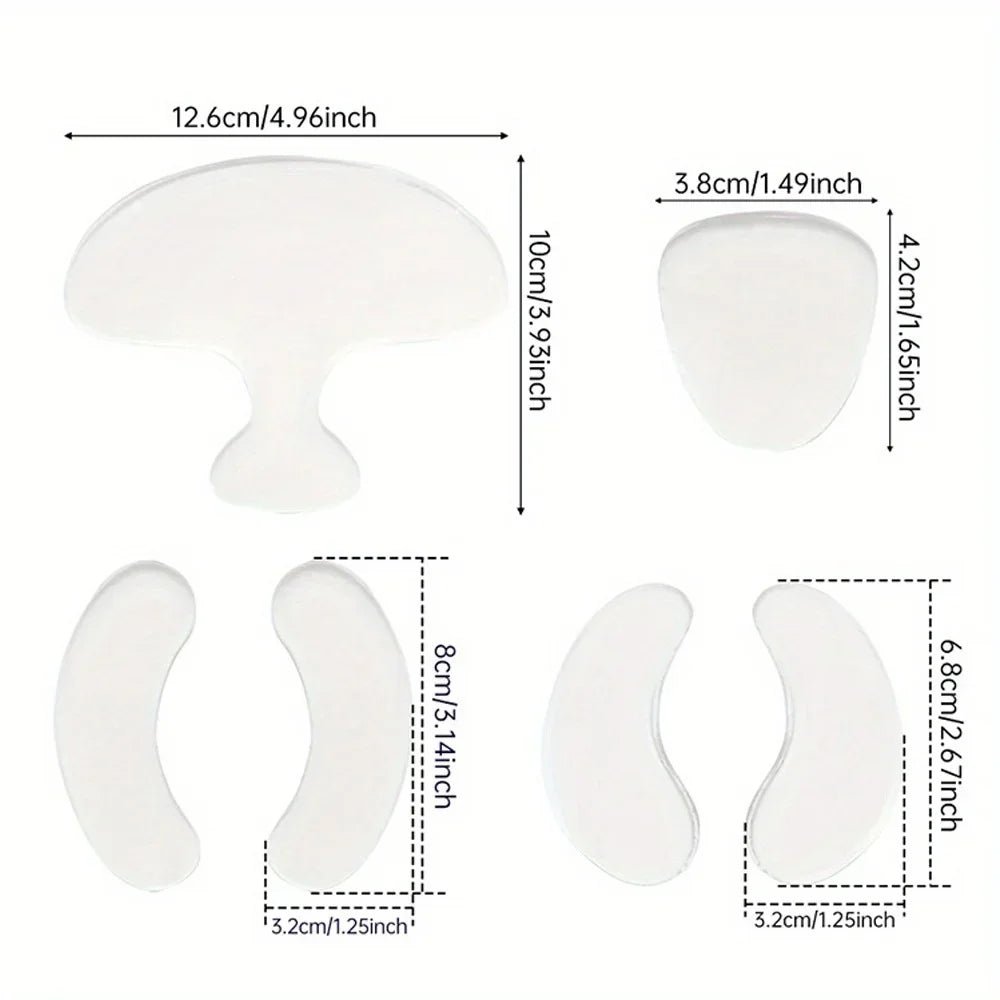6PCS Reusable Silicone Anti-Wrinkle Pad Face Forehead Neck Hand Care Skin Lifting Tool Sticker Pad Anti-Wrinkle Aging Patch - Spotlights shopping