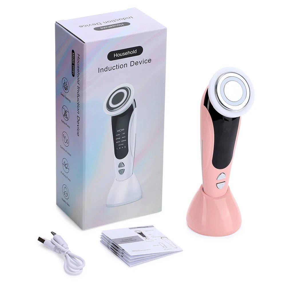 7 in 1 Face Lifting Device EMS Microcurrent Skin Rejuvenation LED Facial Neck Firming Massager Face Beauty Care Apparatus - Spotlights shopping