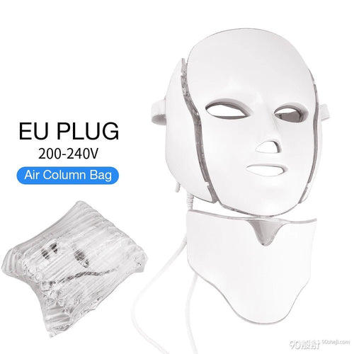 7 kleuren LED gezichtsmasker met LED-nekmasker voor Photon lichttherapie en huidverzorging