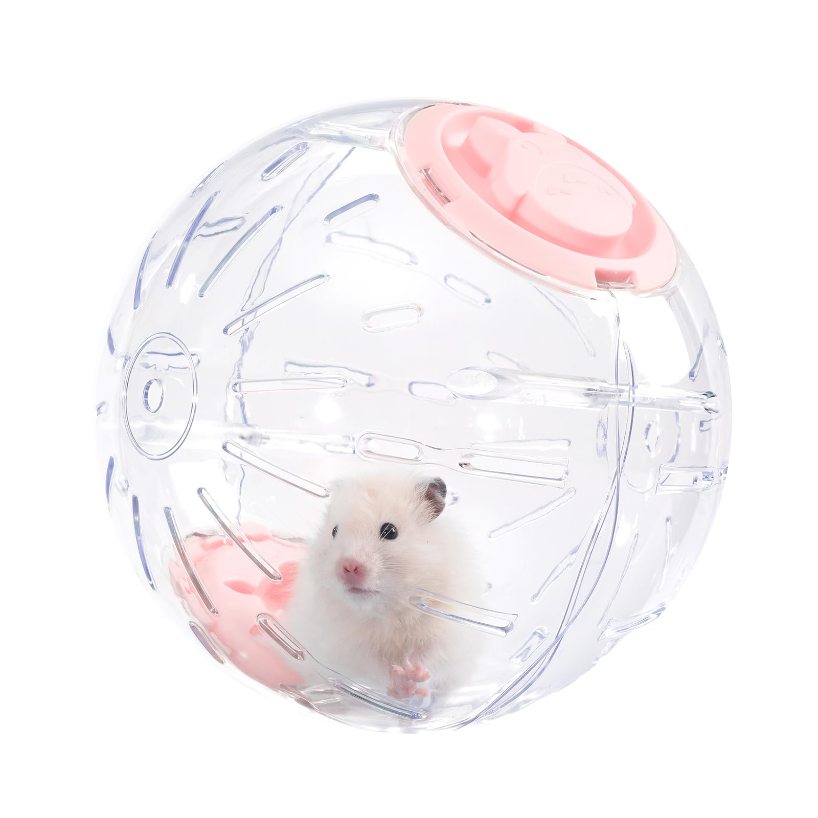 Transparante hamster loopbal van 7,9 inch met ventilatieopeningen voor Syrische hamsters, gerbils, muizen en kleine knaagdieren