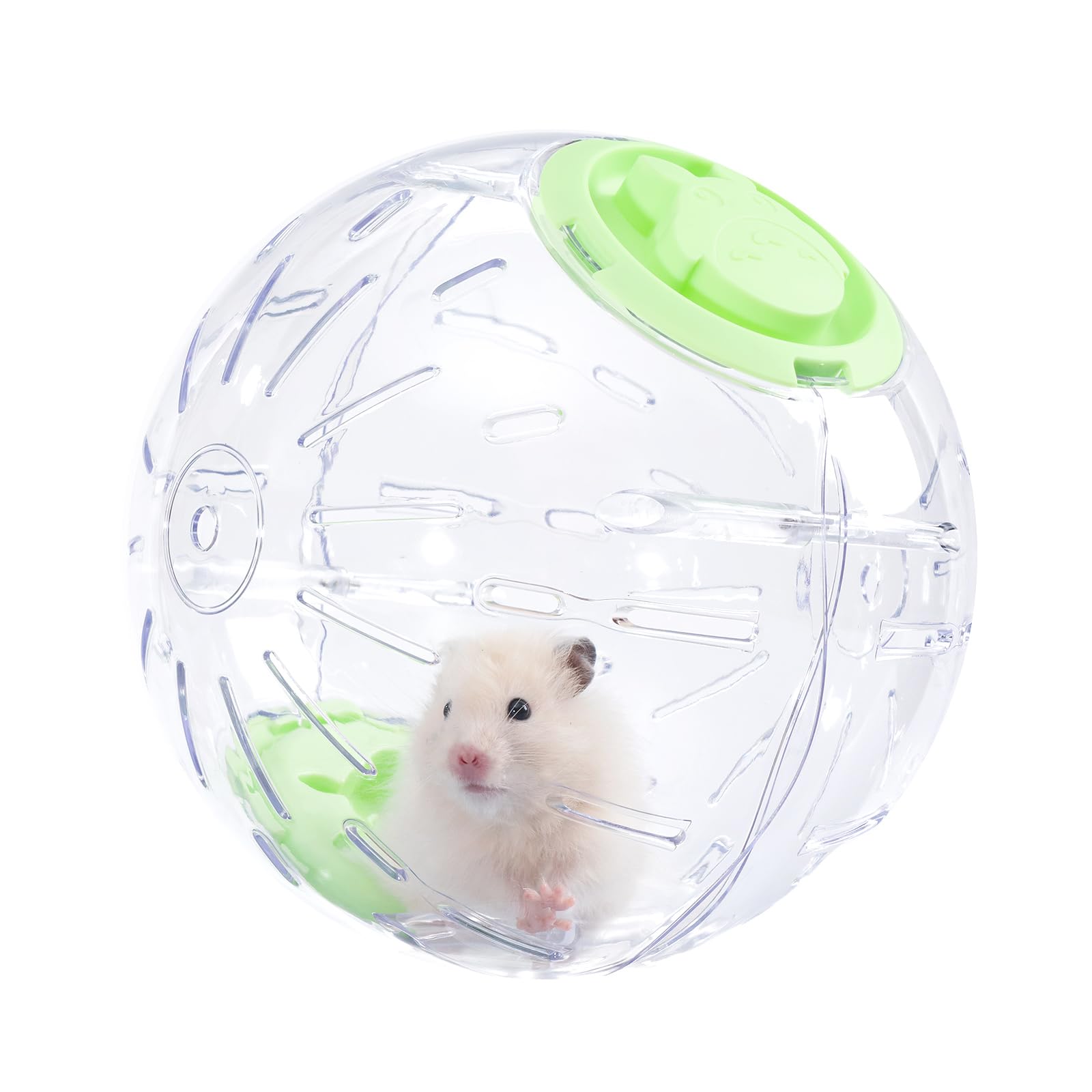 Transparante hamster loopbal van 7,9 inch met ventilatieopeningen voor Syrische hamsters, gerbils, muizen en kleine knaagdieren