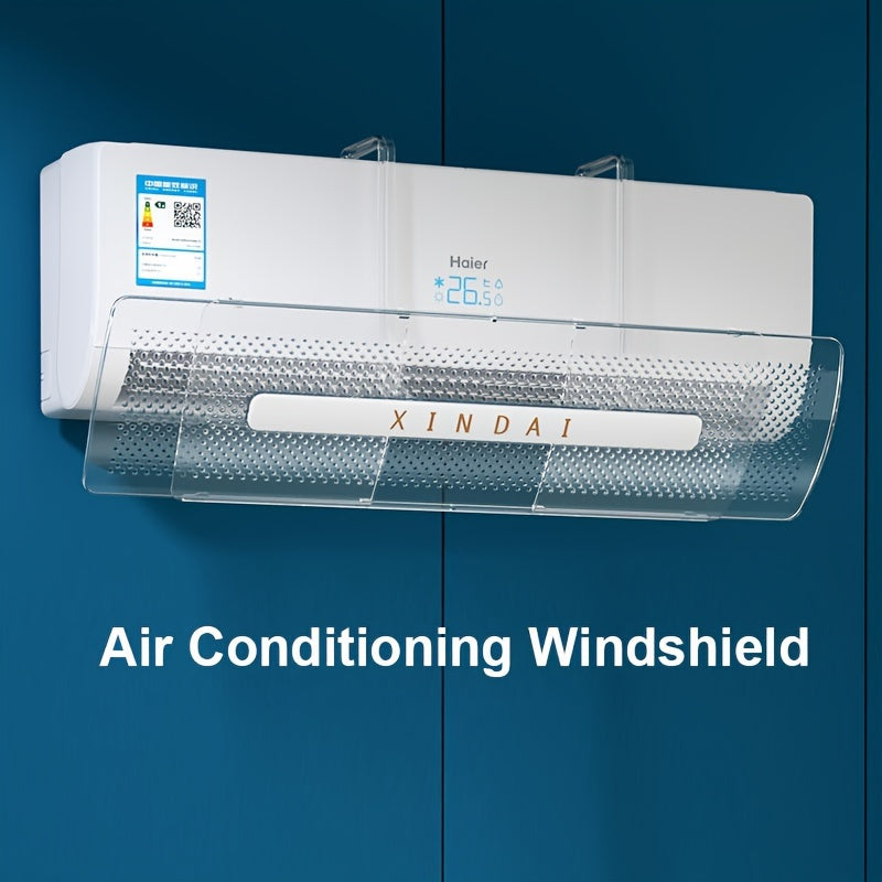 Transparante Airconditioning Windscherm, Airconditioning Algemeen Windscherm, Zonder Boren, Telescopisch, Verstelbare Hoek om Koude Lucht te Voorkomen