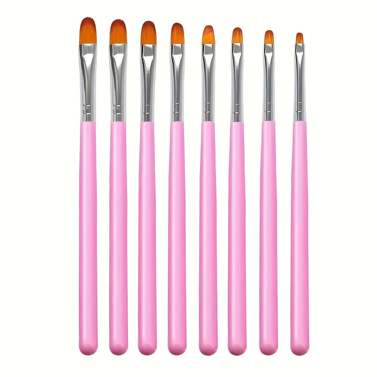 8-delige Nagelkunst Pennenset met Ronde Kop en Gellamp - Spotlights shopping