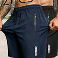 2-Pack Heren Sportshorts | Sneldrogende Ademende Fitness Shorts met Ritszakken