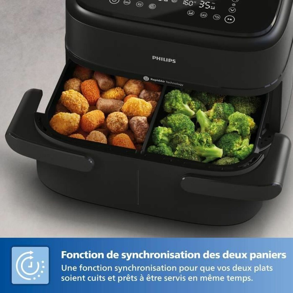 Philips Luchtfriteuse Philips Zwart