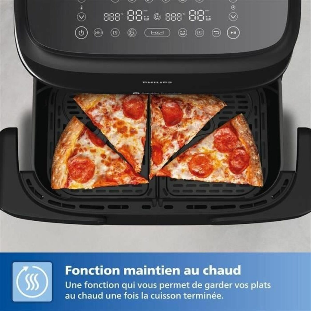 Philips Luchtfriteuse Philips Zwart