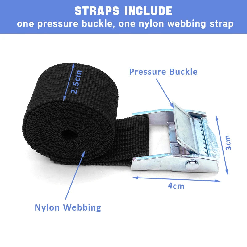 5/10 pcs 1M Buckle Tie-Down Belt Cargo Straps For Car Motorcycle Bike With Metal Buckle Tow Rope Strong Ratchet Belt for Luggage