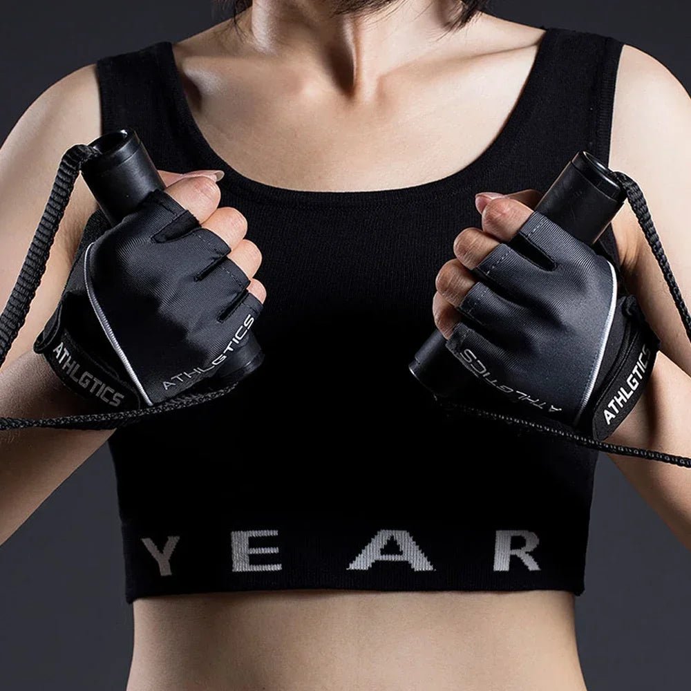 Ademende vingerloze fitness handschoenen voor krachttraining, fitness en wielrennen