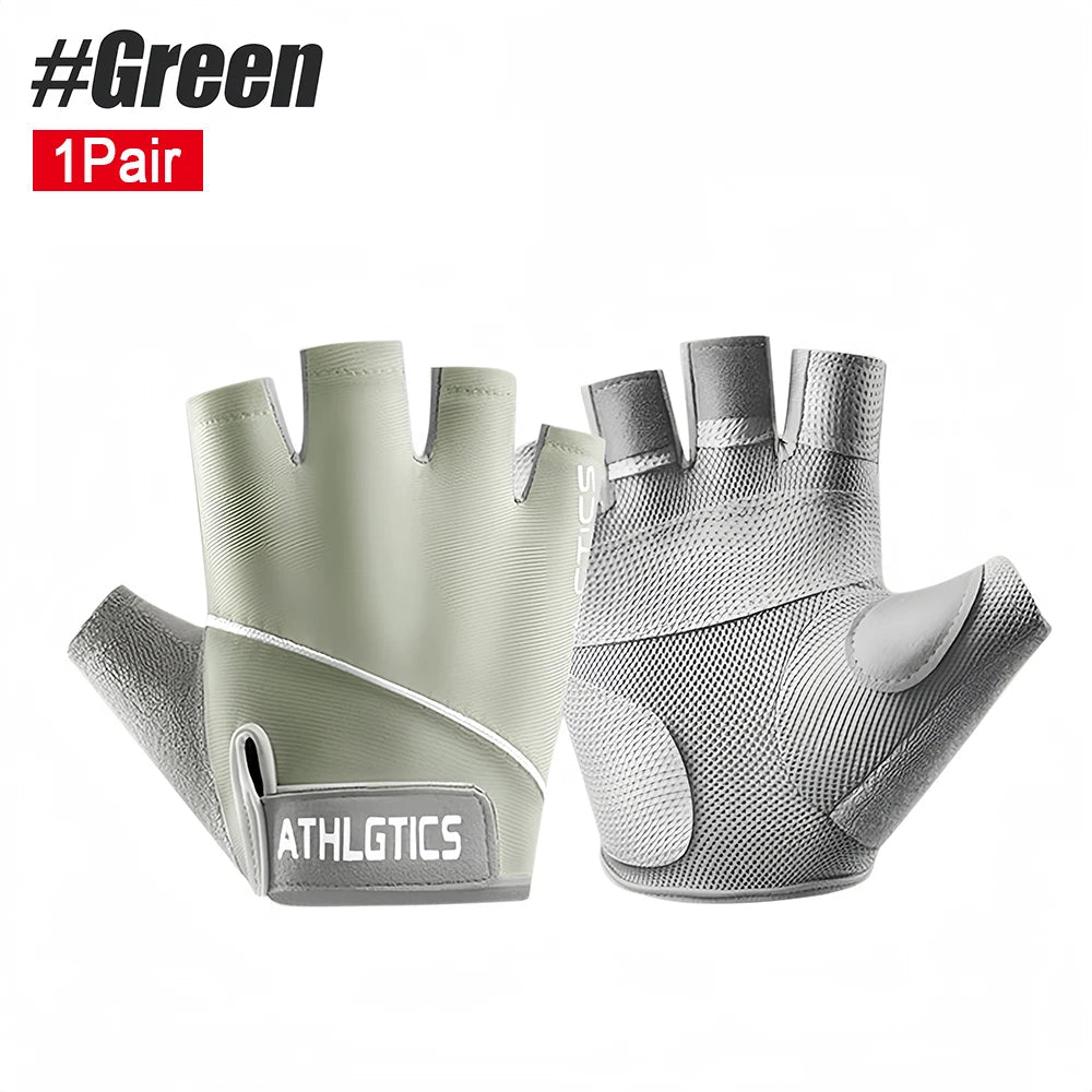 Ademende vingerloze fitness handschoenen voor krachttraining, fitness en wielrennen
