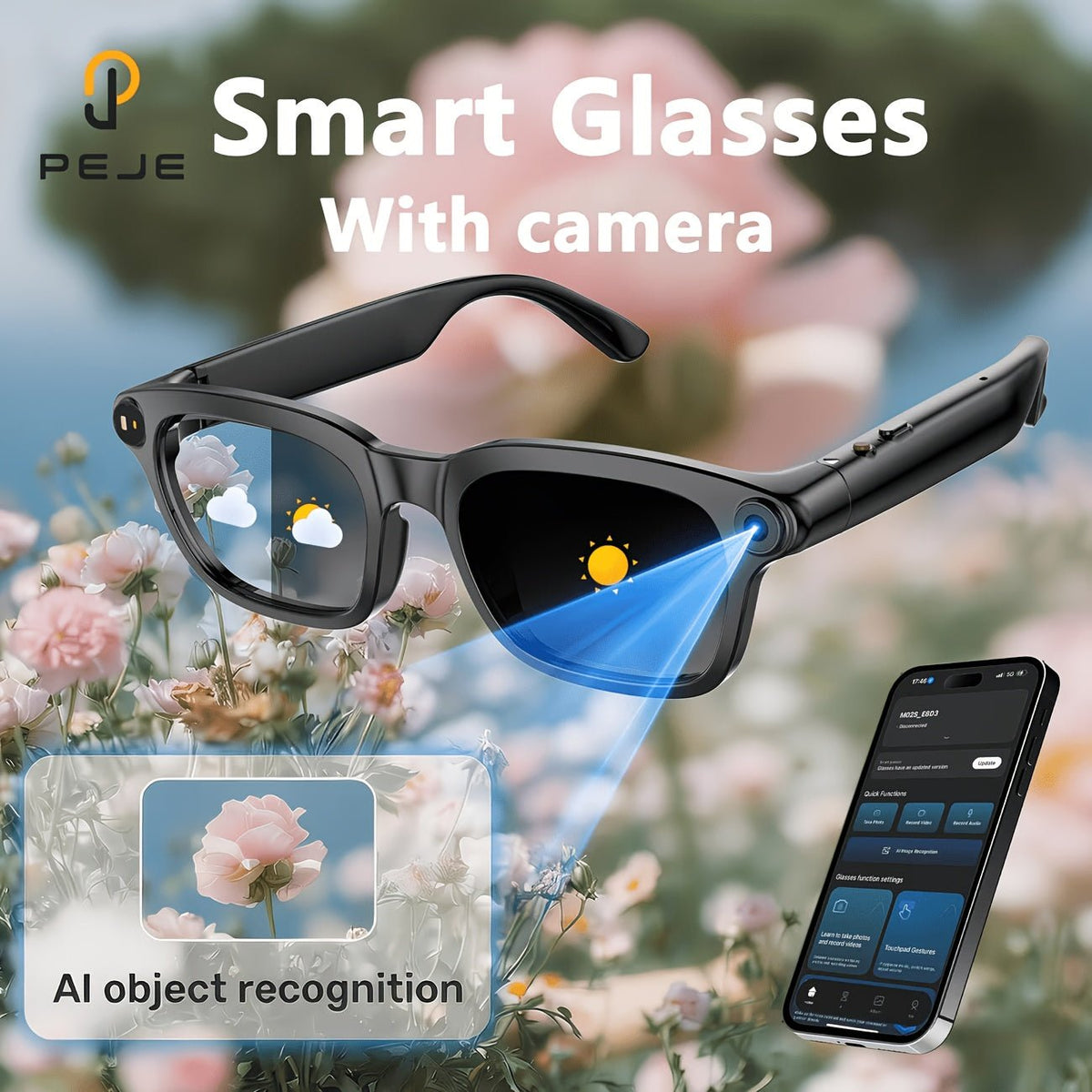 AI Slimme Bril – 8 MP Camera, Draadloos Bellen en Vertaalfunctie - Spotlights shopping